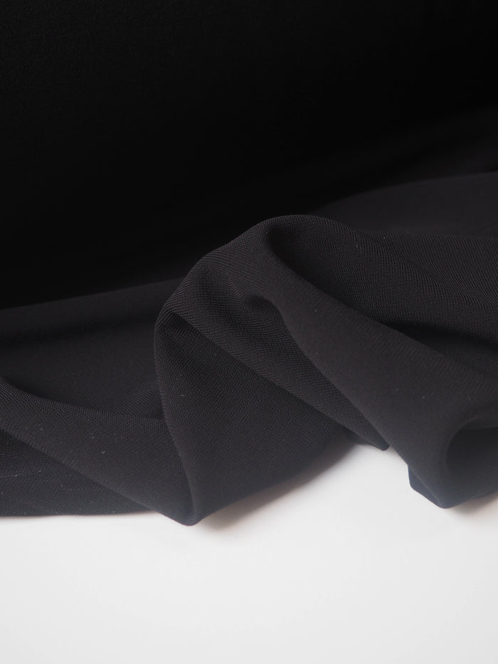 Black Nylon/Viscose Double Jersey