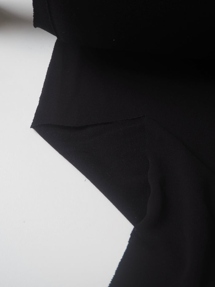 Black Nylon/Viscose Double Jersey