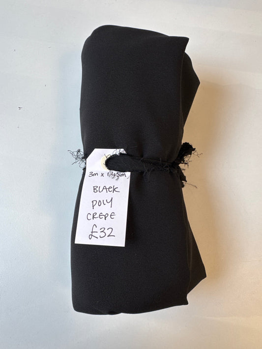 Black Poly Crepe Remnant