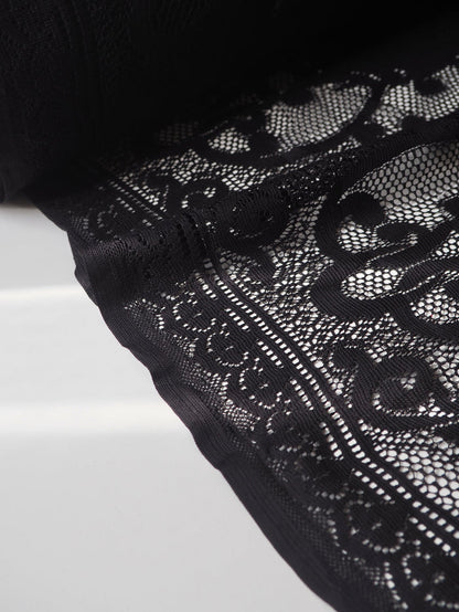 Black Scroll Motif Lace