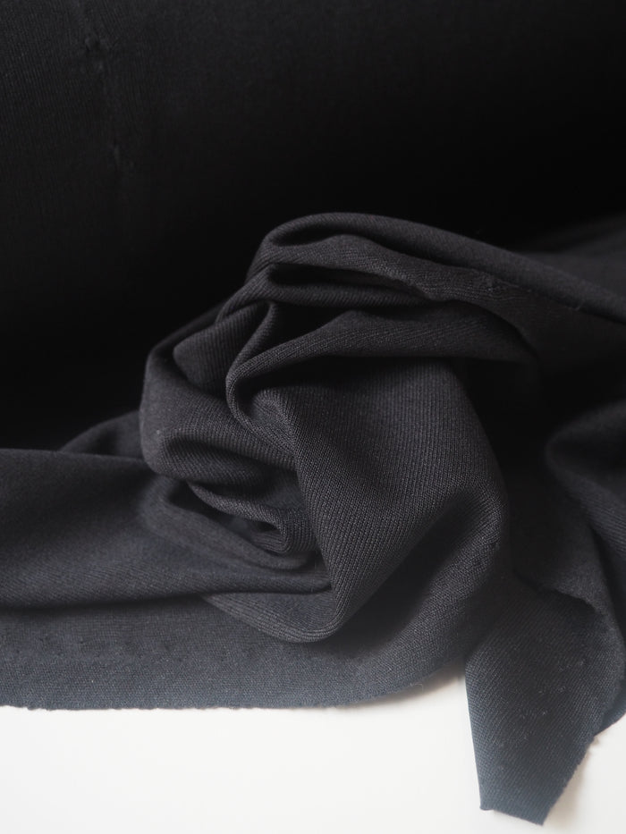 Black Shiny Interlock Jersey