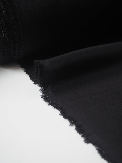 Black Silk Crepe Marocain