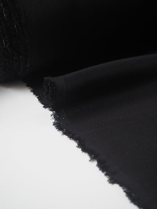 Black Silk Crepe Marocain