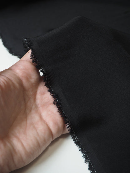 Black Silk Crepe Marocain