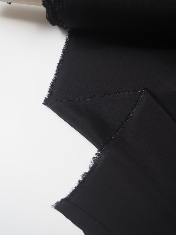 Black Silk Crepe Marocain