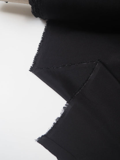 Black Silk Crepe Marocain