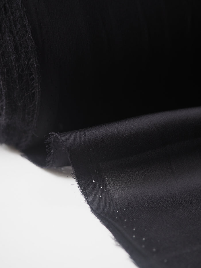 Black Silk Satin Chiffon