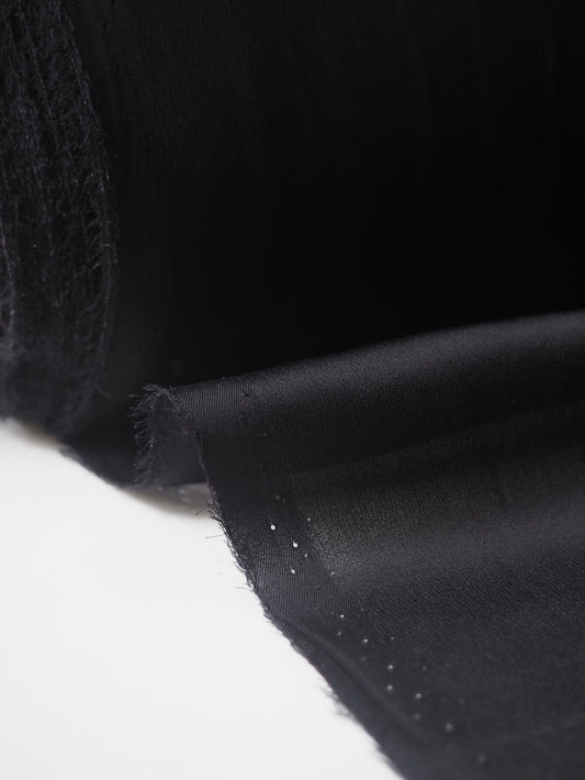 Black Silk Satin Chiffon