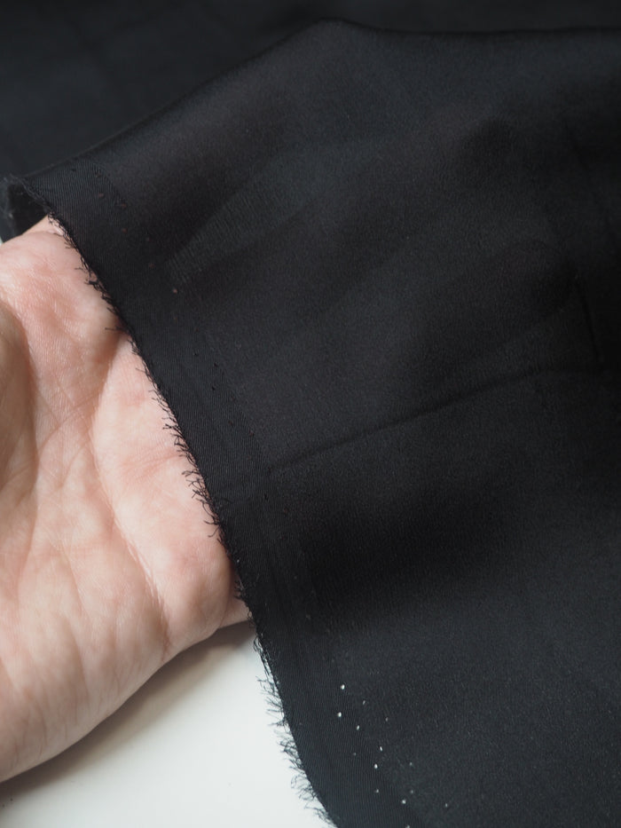 Black Silk Satin Chiffon