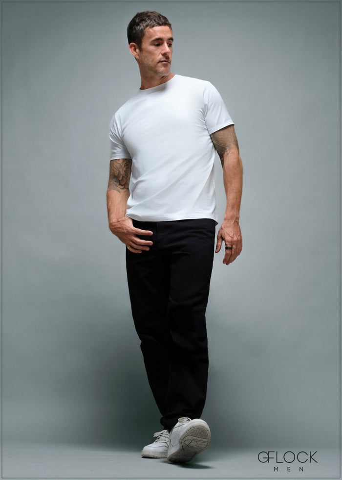 Black Straight Leg Jean - Long Length - 010925