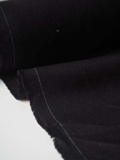 Black Stretch Brushed Cotton