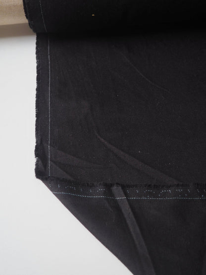 Black Stretch Brushed Cotton