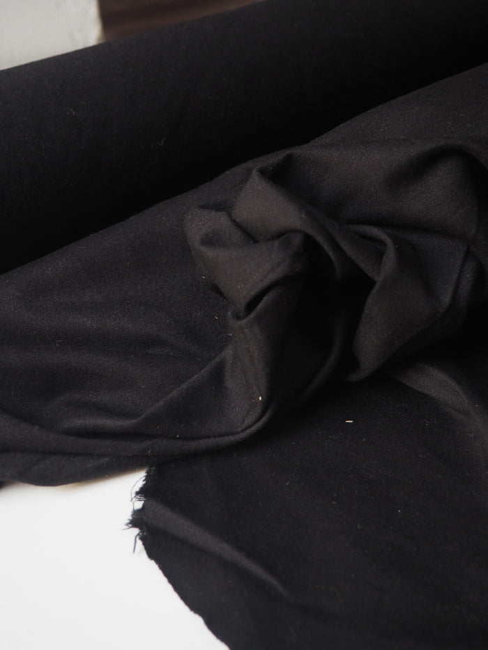 Black Stretch Brushed Cotton