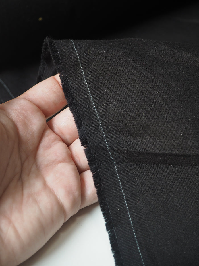 Black Stretch Brushed Cotton