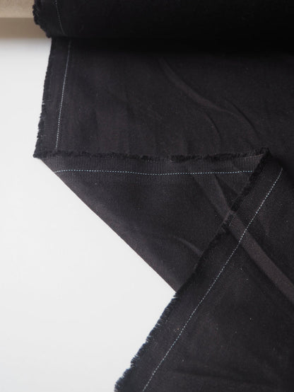 Black Stretch Brushed Cotton