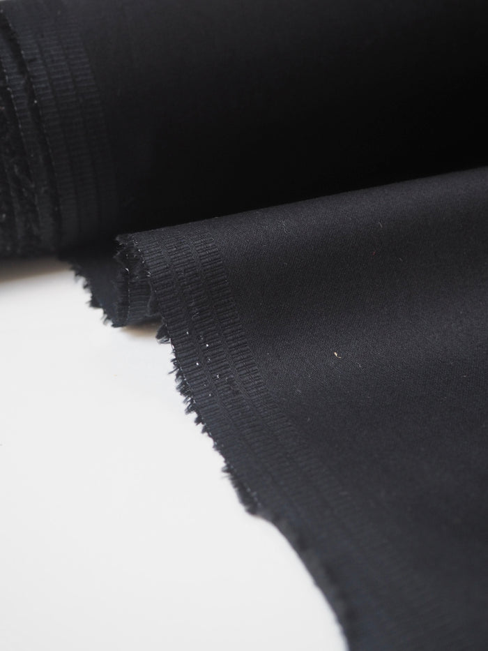 Black Stretch Cotton Sateen