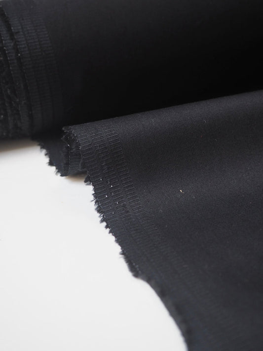 Black Stretch Cotton Sateen