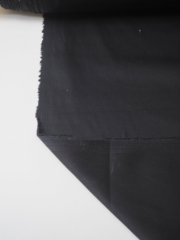 Black Stretch Cotton Sateen