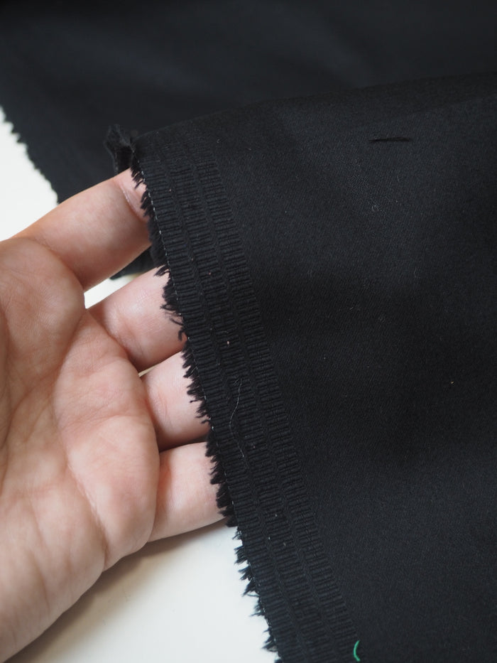 Black Stretch Cotton Sateen