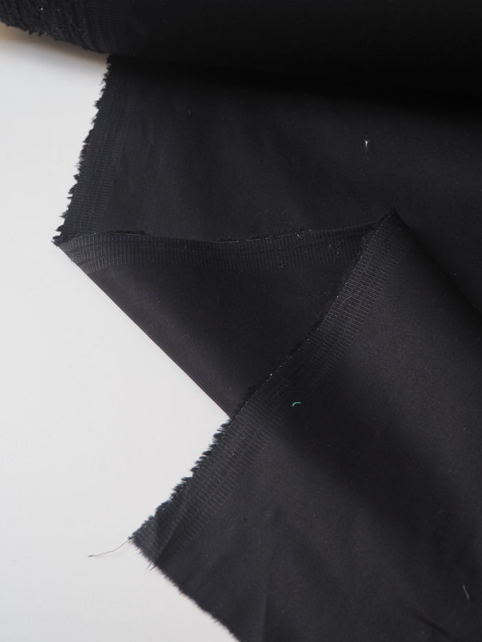 Black Stretch Cotton Sateen