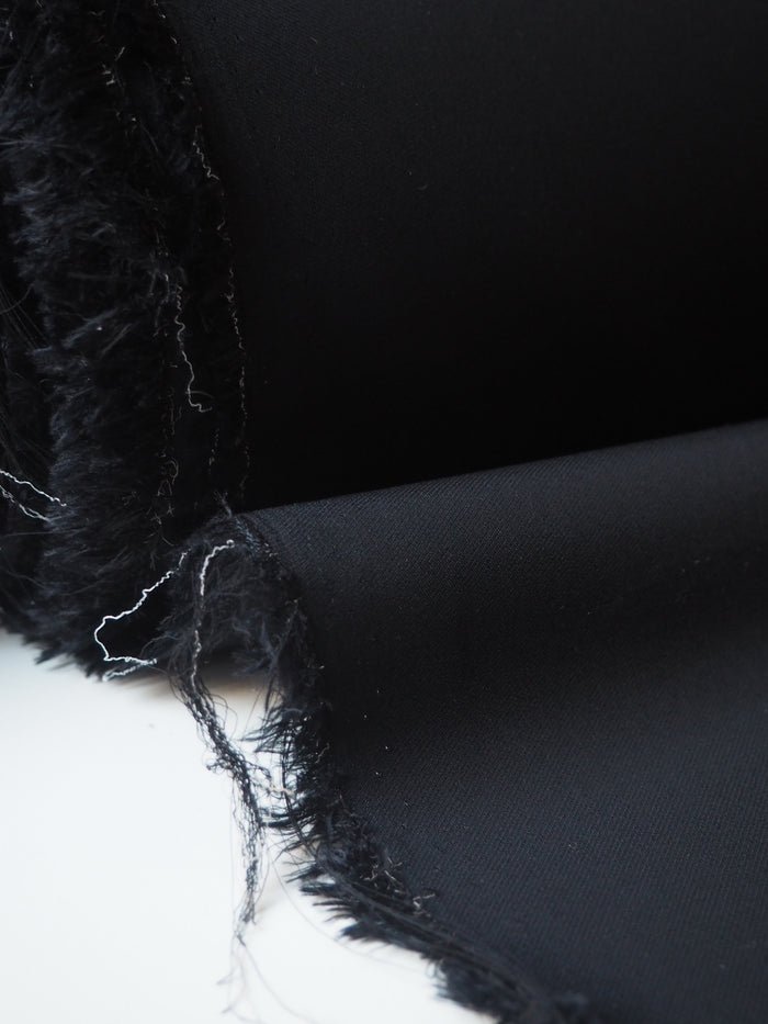 Black Stretch Heavy Viscose Twill