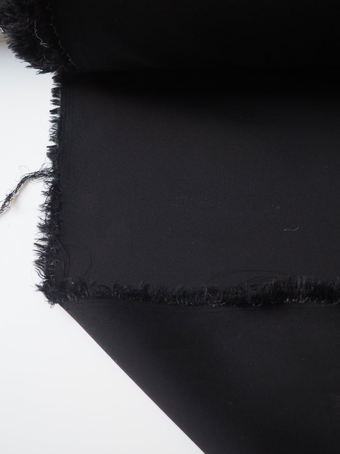 Black Stretch Heavy Viscose Twill
