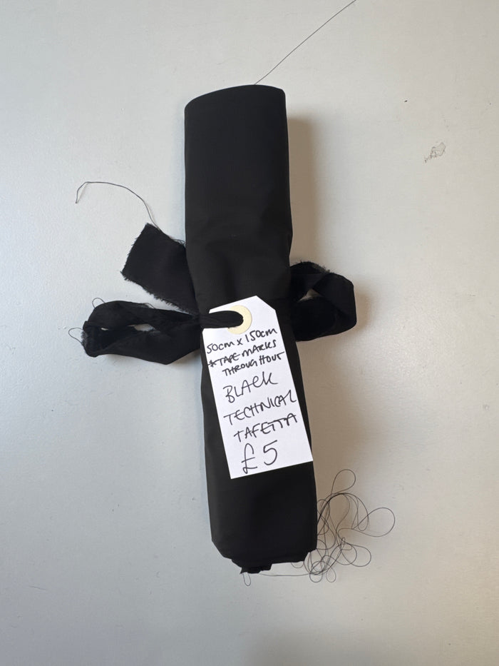 Black Technical Taffeta Remnant
