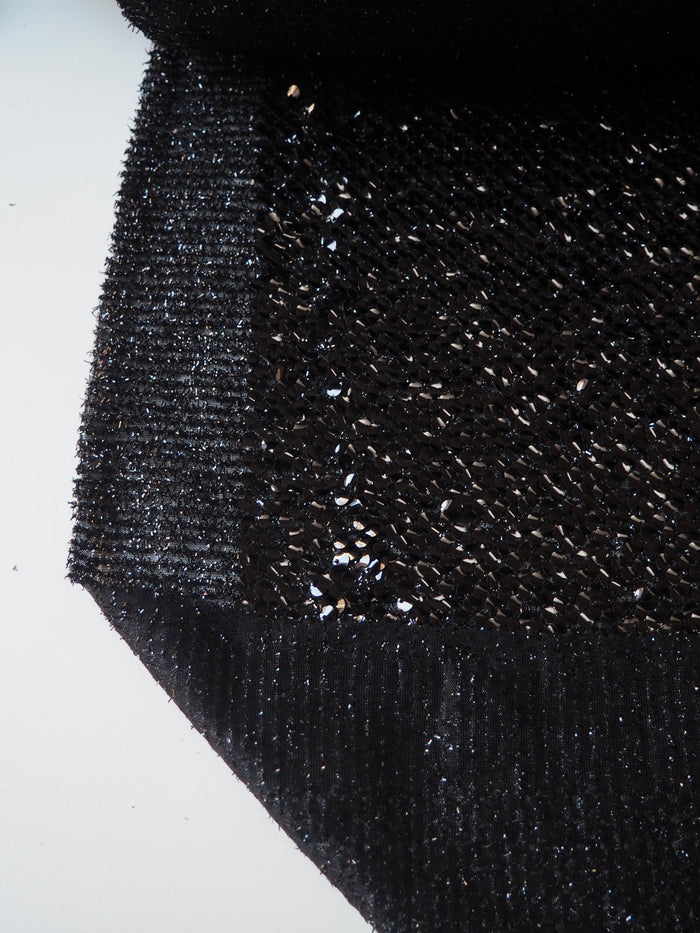 Black Tinsel Sequin Mesh