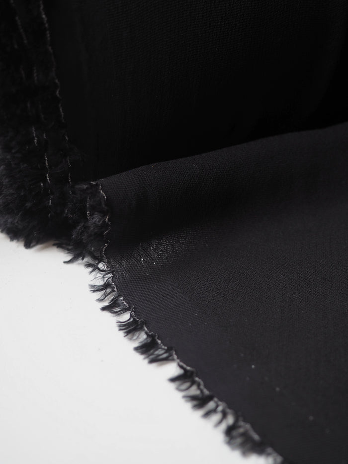 Black Viscose Superlight Crepe