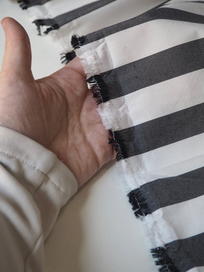 Black + White Stripe Cotton Poplin