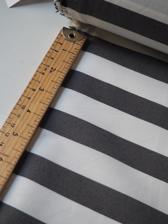 Black + White Stripe Cotton Poplin