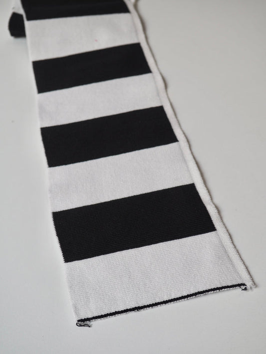 Black + White Stripe Ribbed Cuff 10cm
