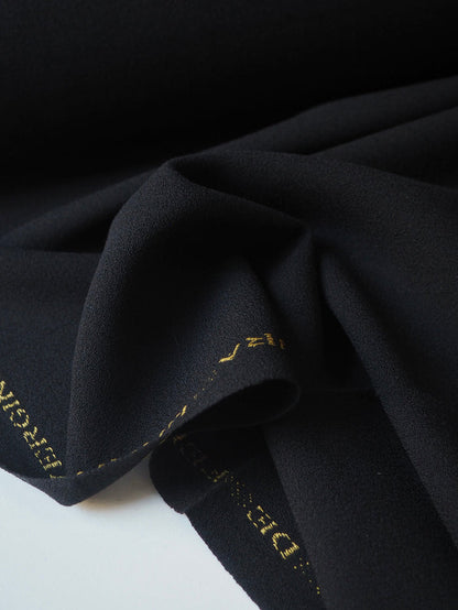 Black Wool Crepe