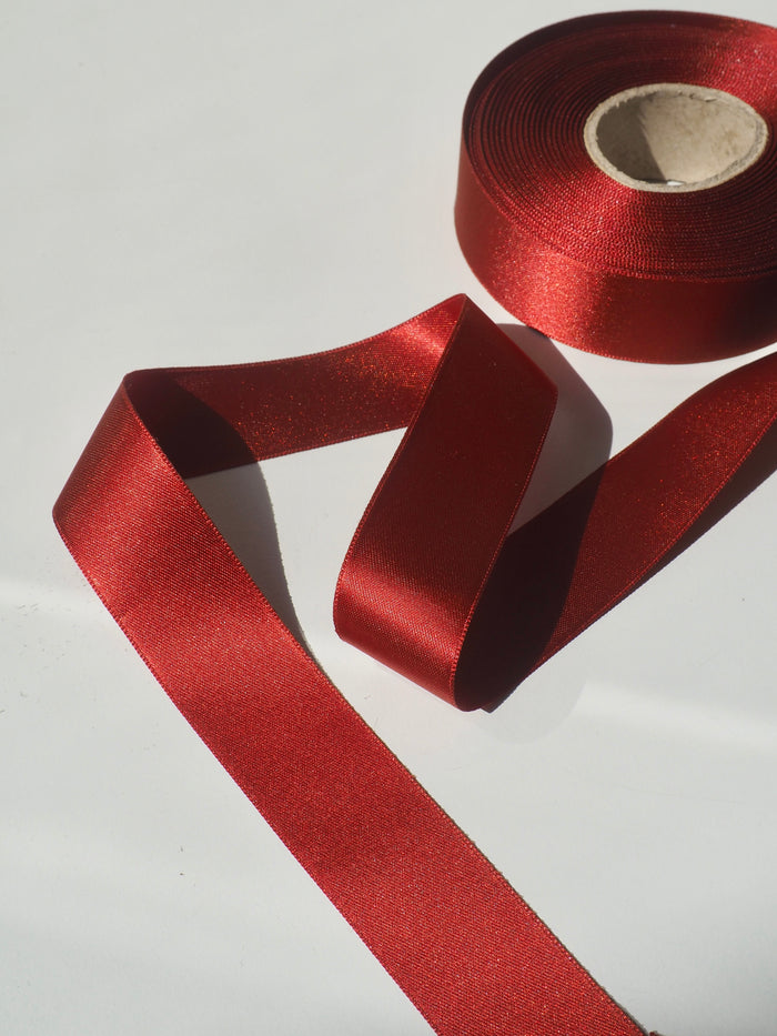 Blood Orange Double Faced Satin Ribbon 27mm