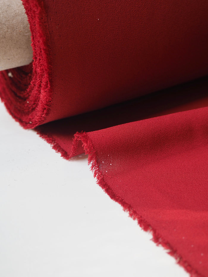 Blood Red Heavy Silk Georgette