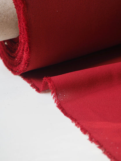 Blood Red Heavy Silk Georgette