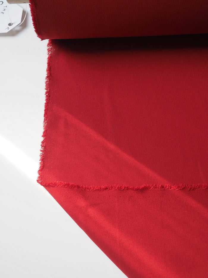 Blood Red Heavy Silk Georgette