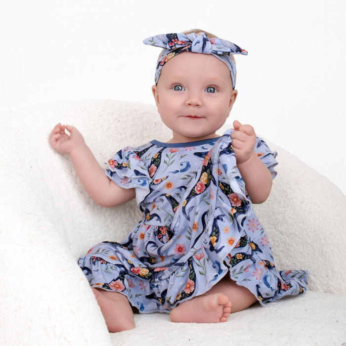 Blooming Whales Bodysuit Twirl Dress