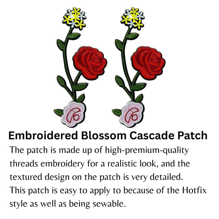 Blossom Cascade Hot-Fix or Sew Patch