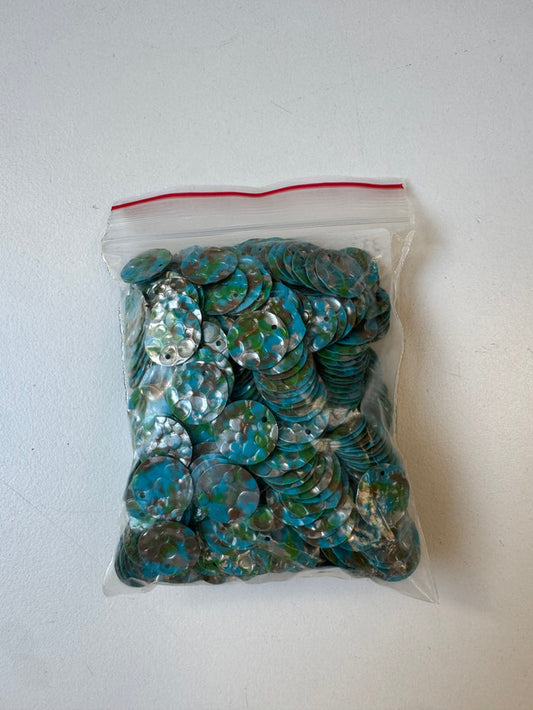 Blue Camo Embossed Sequins 33g