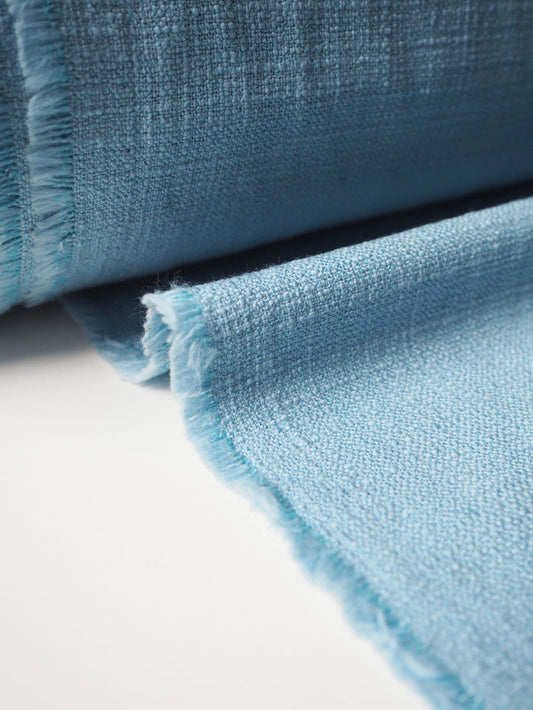 Blue Cotton Tweed