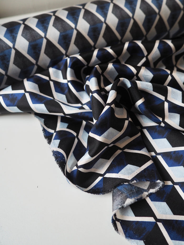 Blue Diamond Silk Twill