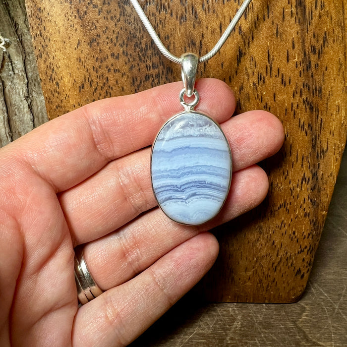 Blue Lace Agate Pendant