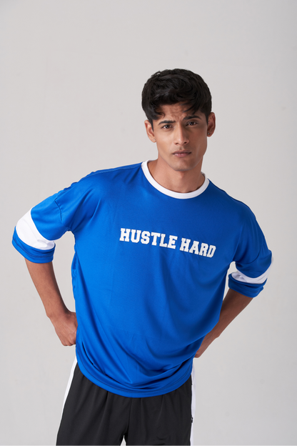 Blue Visible Layers Oversize T-Shirt