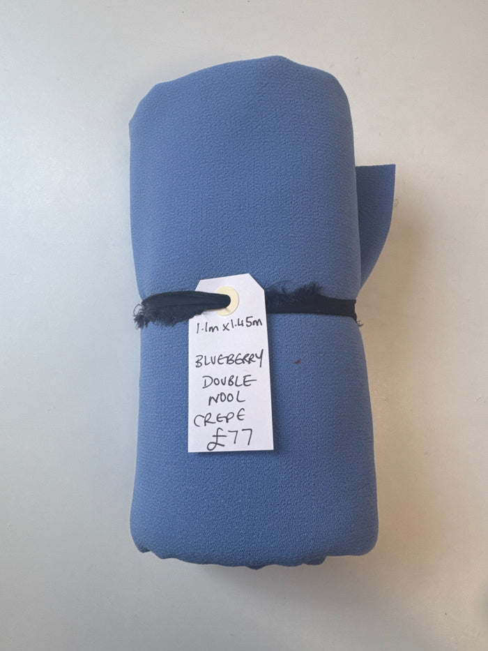 Blueberry Double Wool Crepe Remnant