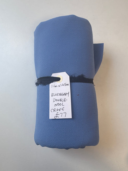 Blueberry Double Wool Crepe Remnant