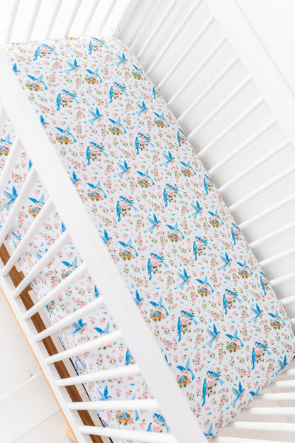 Bluebird Melody Crib Sheet