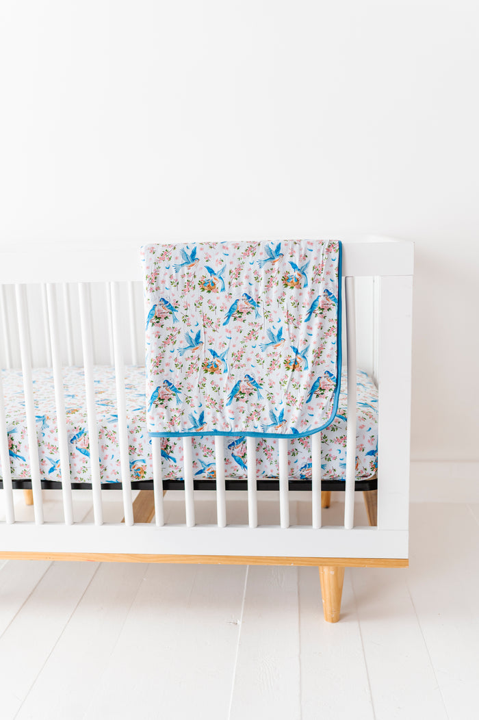 Bluebird Melody Crib Sheet