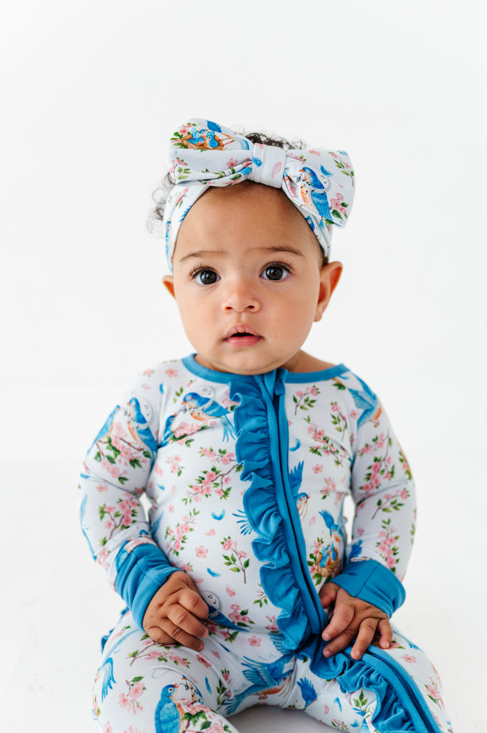 Bluebird Melody Ruffle Romper