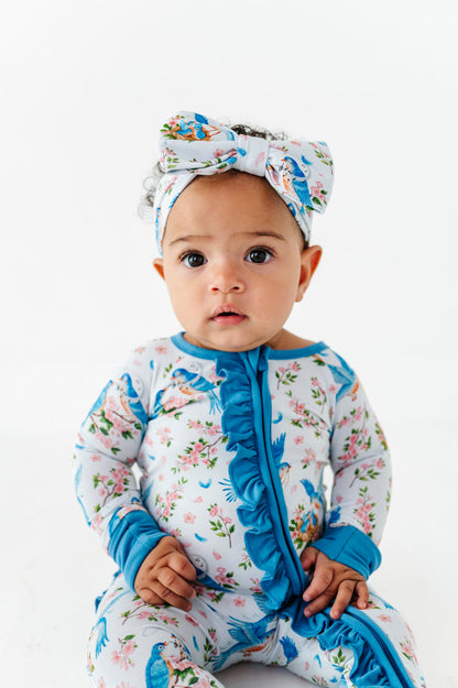 Bluebird Melody Ruffle Romper